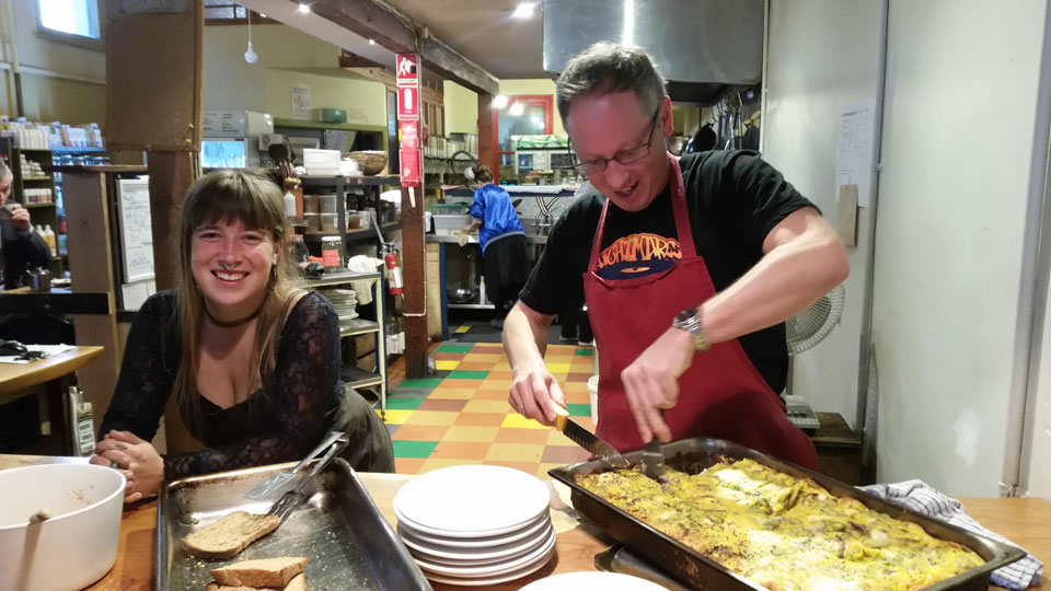 Delicious free breakfast at the Sustainable Broadcasts