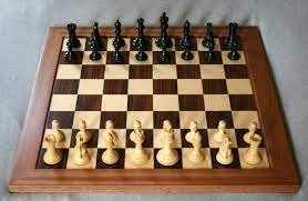 chess board with pieces in starting positions