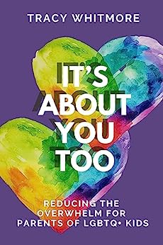 cover of book It's About You Too background purple and rainbow coloured hearts