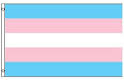 trans flag blue pink and white alternating horizontal stripes