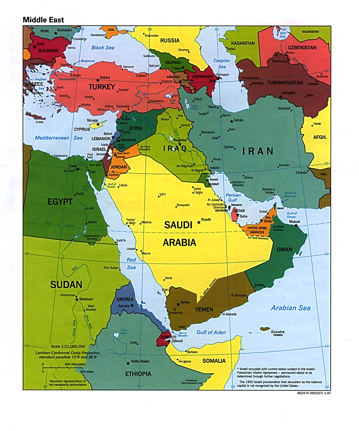 map of west asia