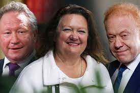 Twiggy, Rhinehart and Pratt: some of the richest people in Australia.