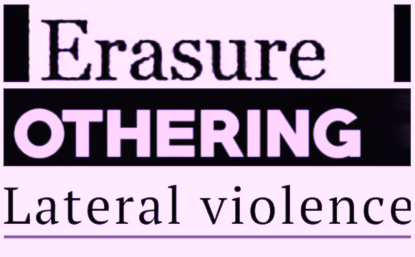 Erasure, othering, and lateral violence 