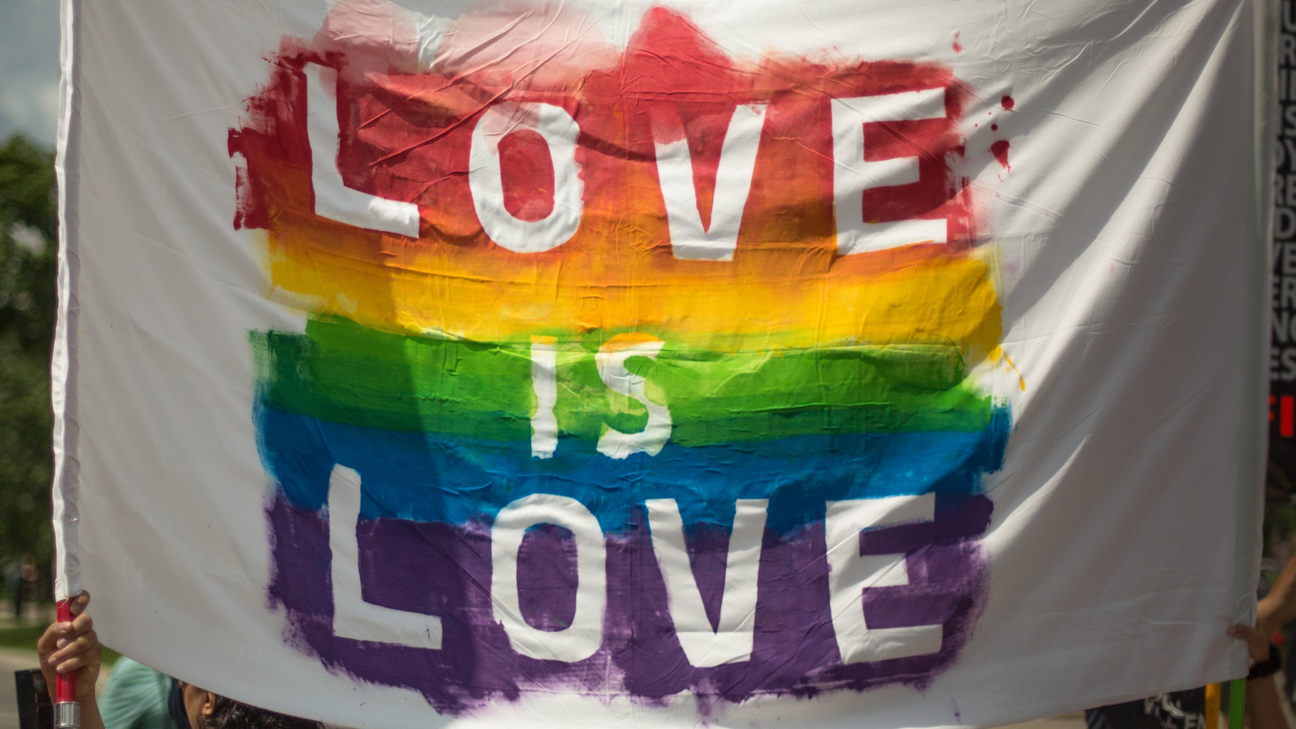 LGBTQ+ colours 'Love is Love' 