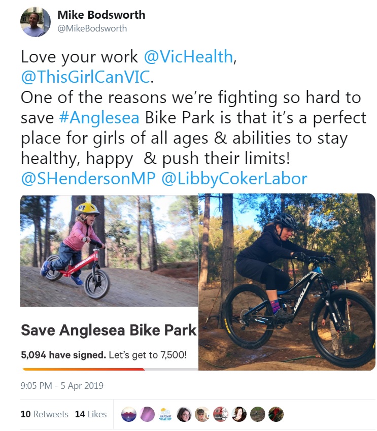 Keeping the pressure on to retain Anglesea Bike Park