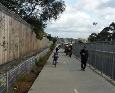 What the Box Hill to Ringwood Trail is looking like on a daily basis this photo was at 10am Monday morning, it is a non-stop mix of walkers, cyclists (young and old), roller bladers etc