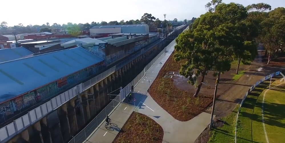 Level Crossing Removal Authority: The new shared use path from Blackburn Station to Nunwading Station is now open