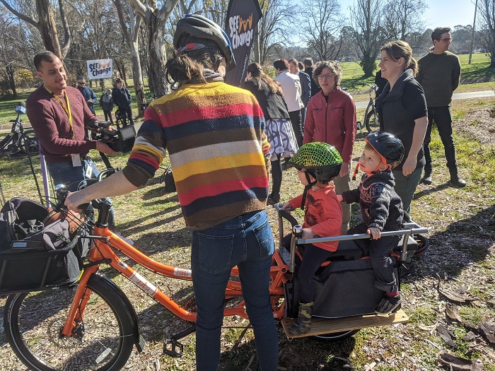 Image credit: "Canberra Electric Bike Library operated by SEE-Change and Switched on Cycles and supported by the ACT Government"