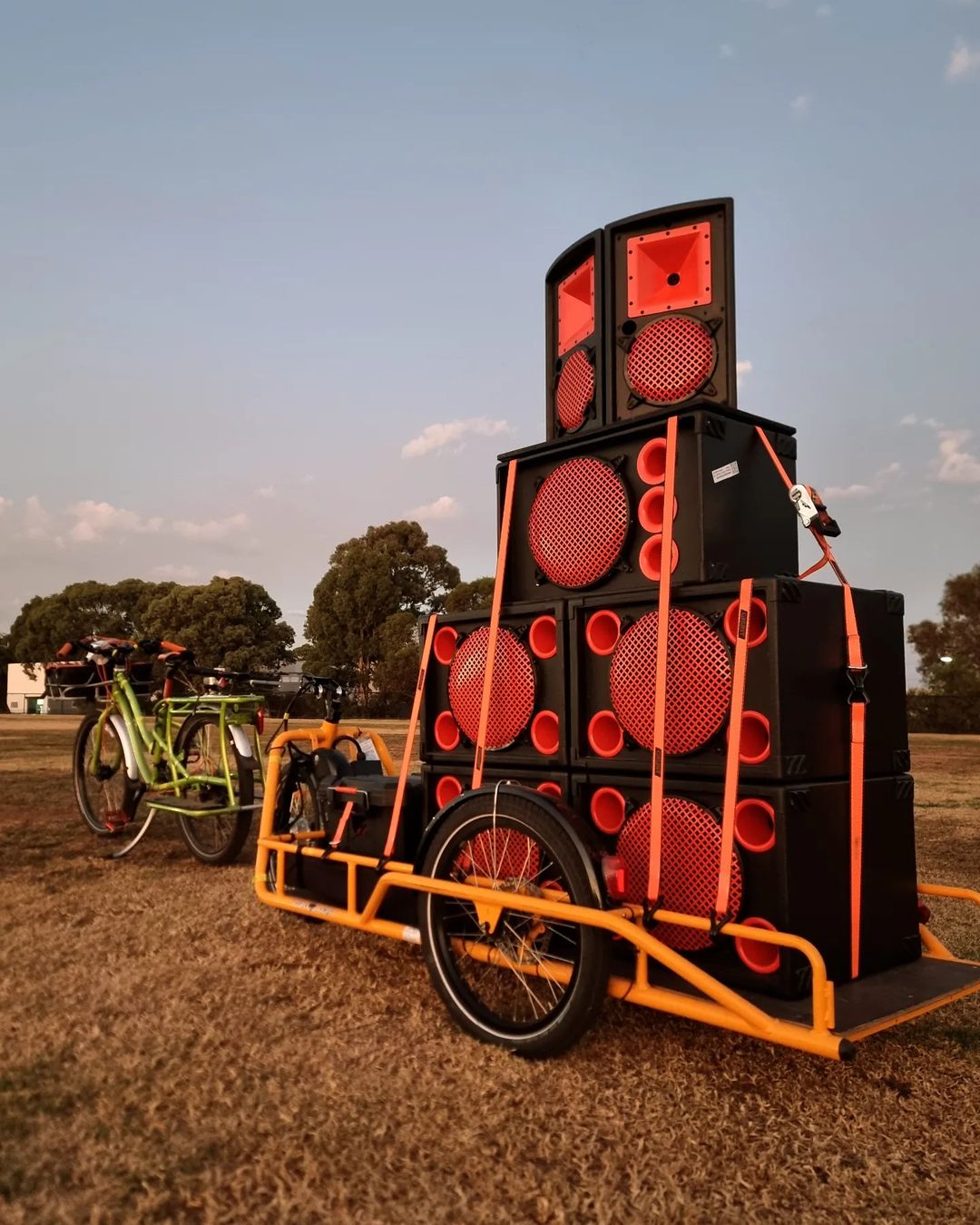 "Last few pics of the current setup before the system is stored away and trailer on loan is returned - this was a realisation of a long term goal, it feels amazing to have a dream come to life" Battery Acid Sound System, Instagram