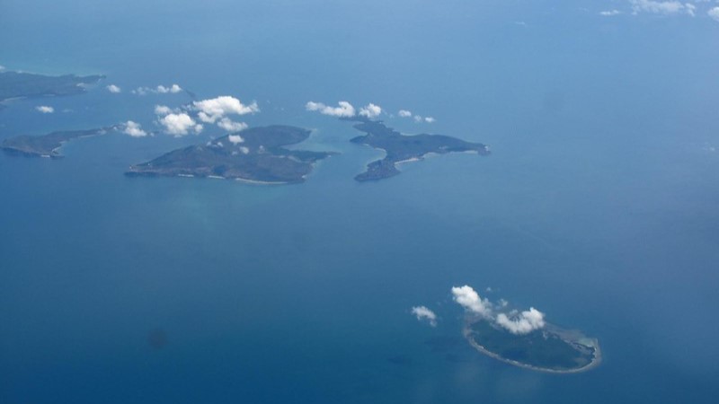 An aerial photograph of the Torres Strait archipelago.