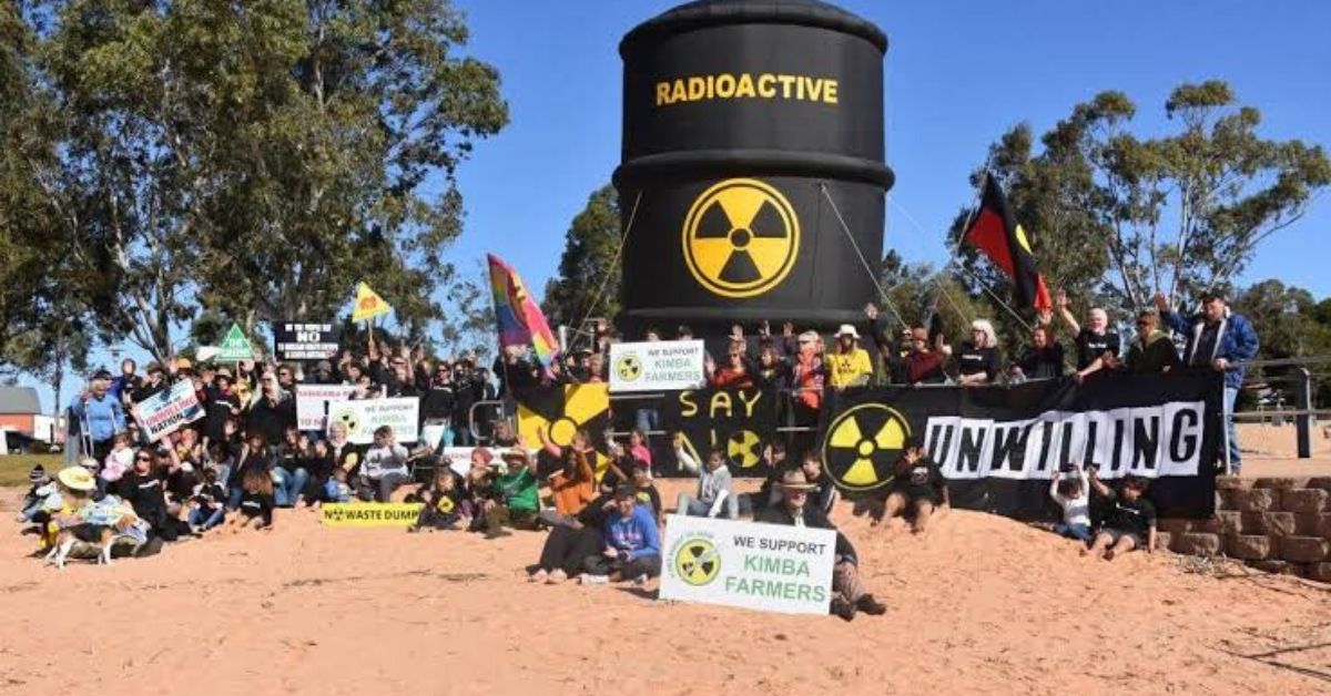 A rally in Kimba to oppose the nuclear waste dump