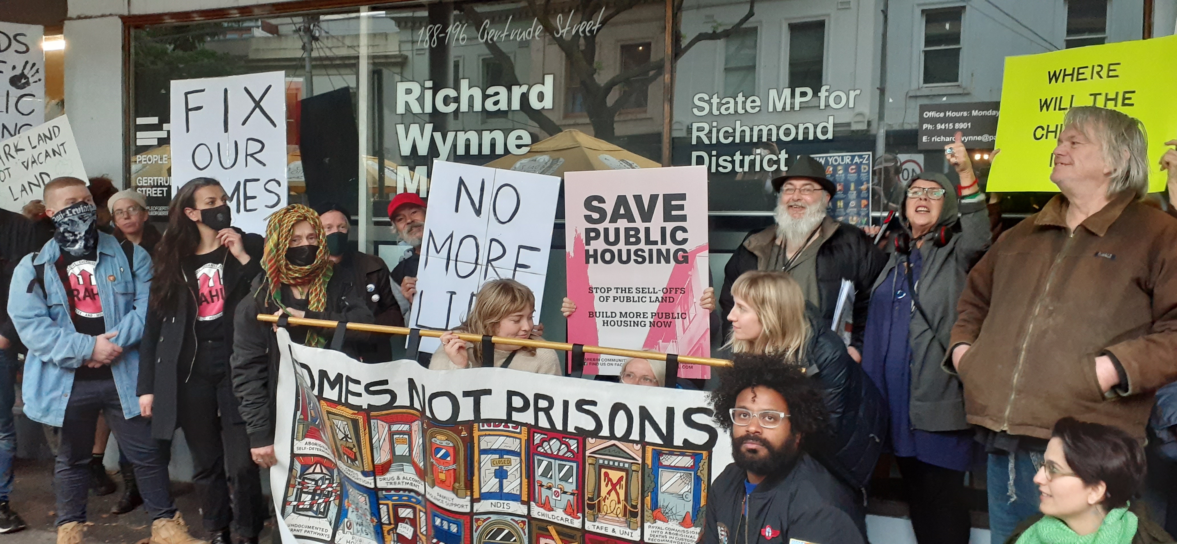 240 Wellington St Public Housing Rally outside Richard Wynne's Office