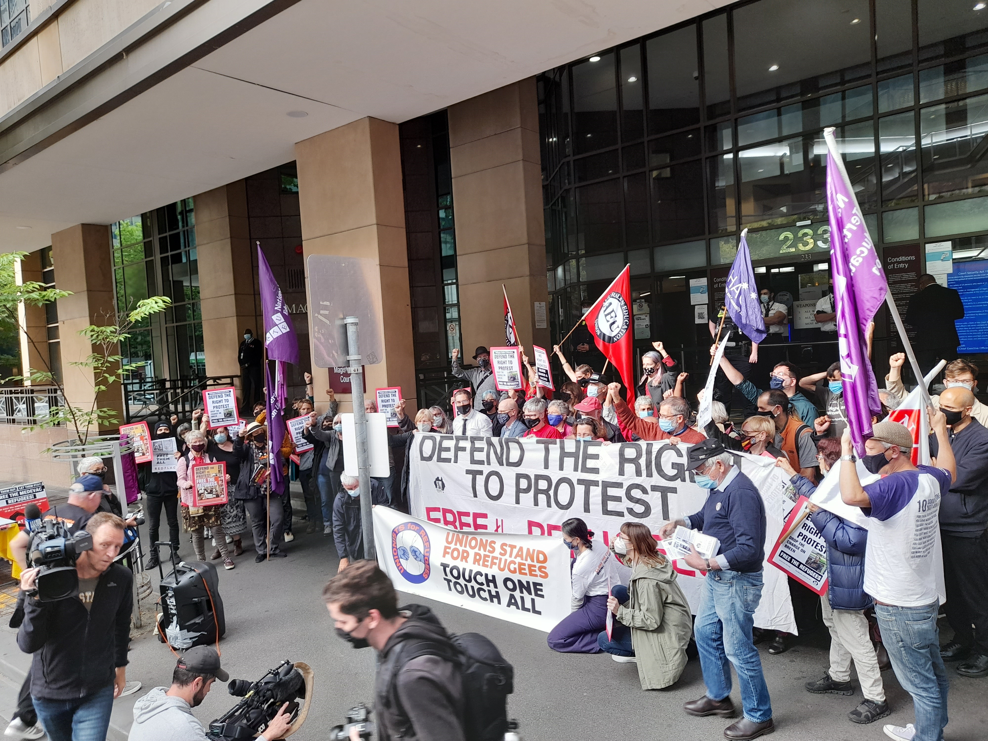 Chris Breen Demo Melb Magistrates Court - Zane Alcorn