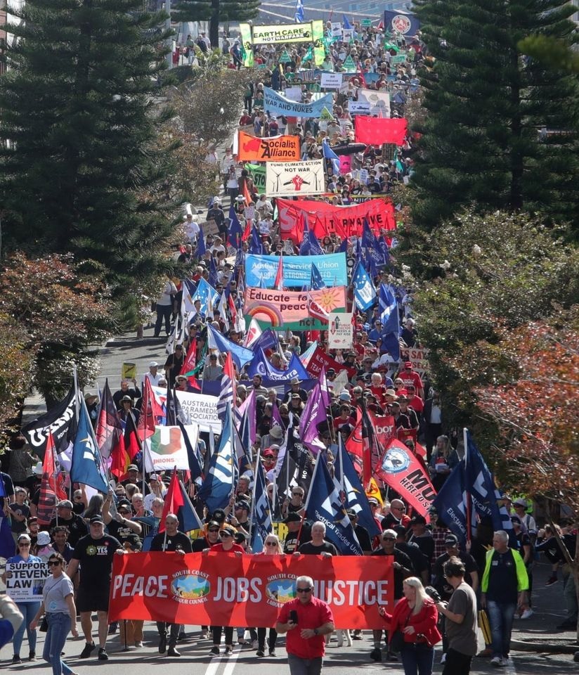 May Day South Coast Port Kembla Peace Jobs