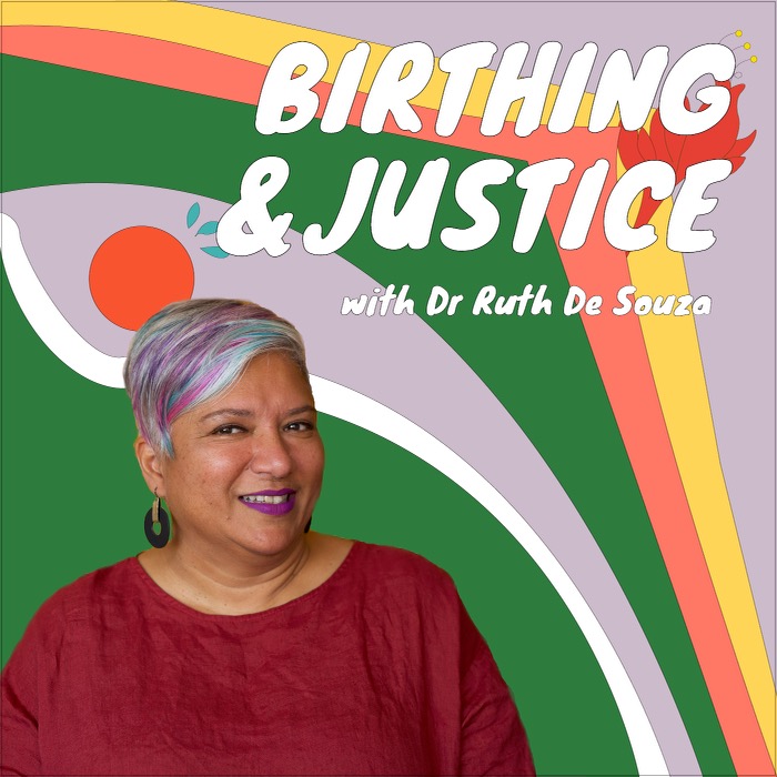 Birthing and Justice podcast. Cover image by Atong Atem