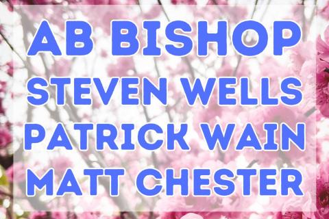 Sunday 11 August, AB Bishop joined by Steven Wells, Patrick Wain and Matt Chester 