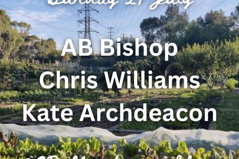 21 July, AB Bishop joined by Chris Williams and Kate Archdeacon