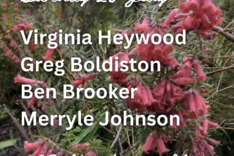 28 July, Virginia Heywood joined by Greg Boldiston, Ben Brooker and Merryle Johnson