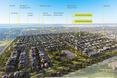 A sprawling, new housing estate in suburban Melbourne