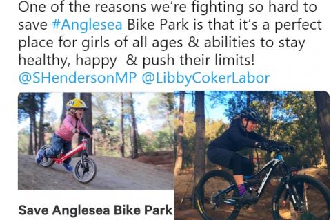 Keeping the pressure on to retain Anglesea Bike Park