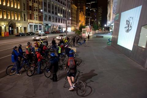 Projector Bike screening in Melbourne