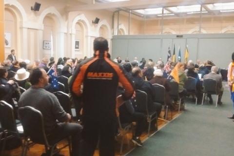 A packed Richmond Town Hall for Yarra Council Meeting, 2nd August 2016