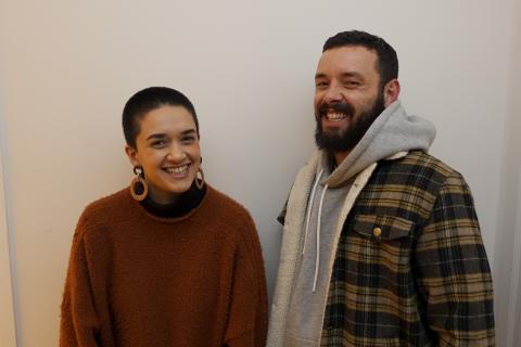 Eden and Josh Carell - young female and male looking towards the camera and smiling