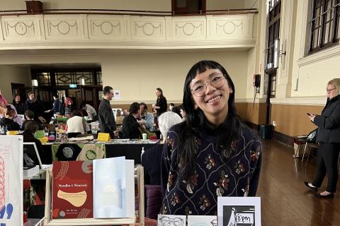 Annie Huang from Take on Publishing at The Blue Mountains Zine Fair photographed by Aphrodite Delaguiado (@illographo on IG)  