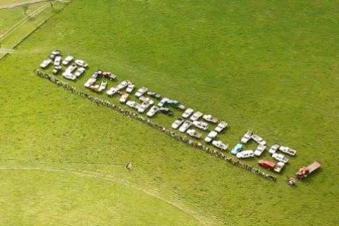 No Gasfields sign from the epic community campaign against gas