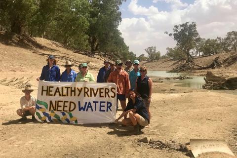 Tilpa Community Protest on the Dry Darling River