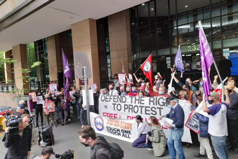 Chris Breen Demo Melb Magistrates Court - Zane Alcorn