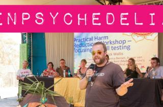 Enpsychedelia hosting a panel at Rainbow Serpent Festival in 2017