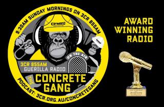 Concrete Gang, winners of the Spirit of 3CR Award, 2015