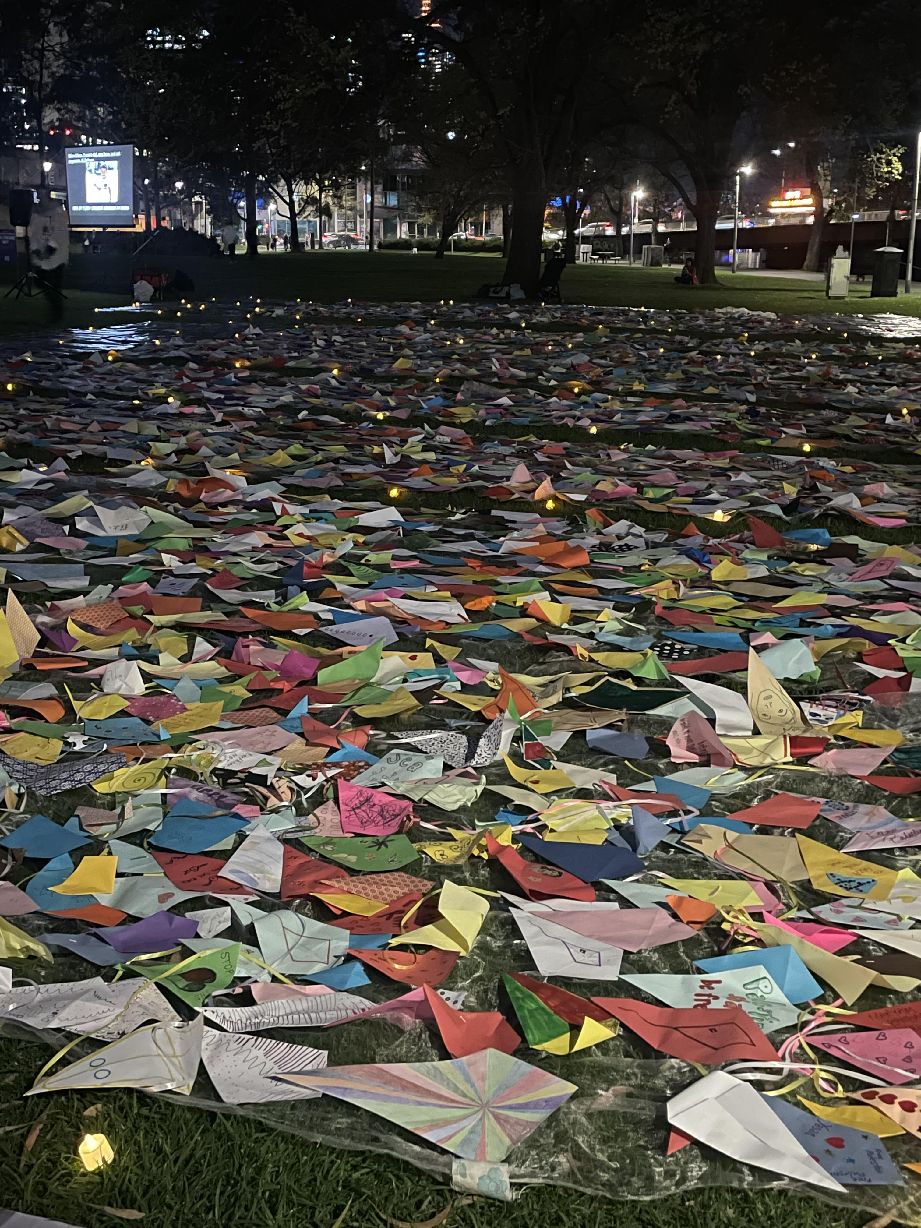 Photo of the Vigil for Gaza, taken by Phuong