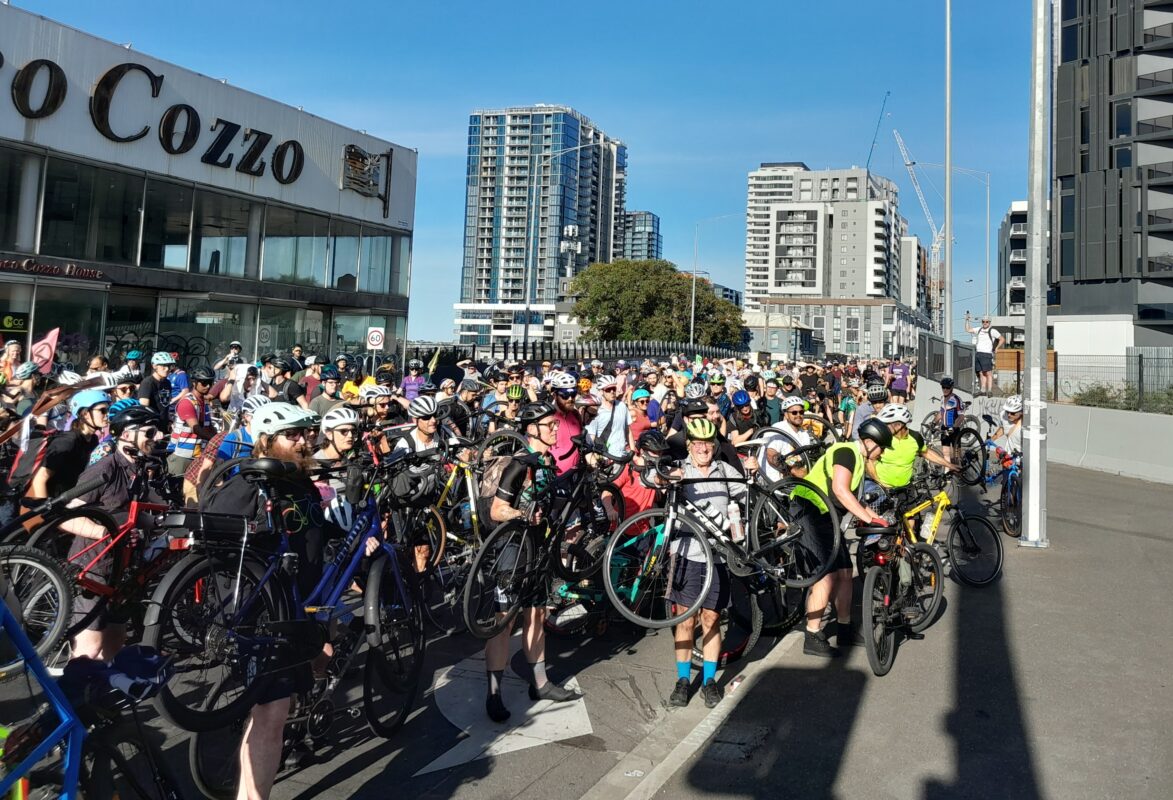 Critical Mass event in Footscray. Image: Critical Mass Melbourne Facebook