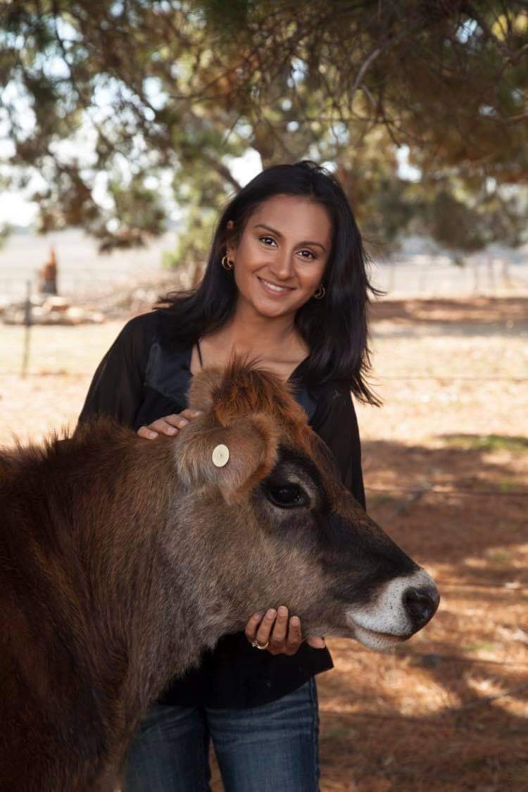 Image of Dr Ash Nayate with Flora. Image supplied by Ash. 