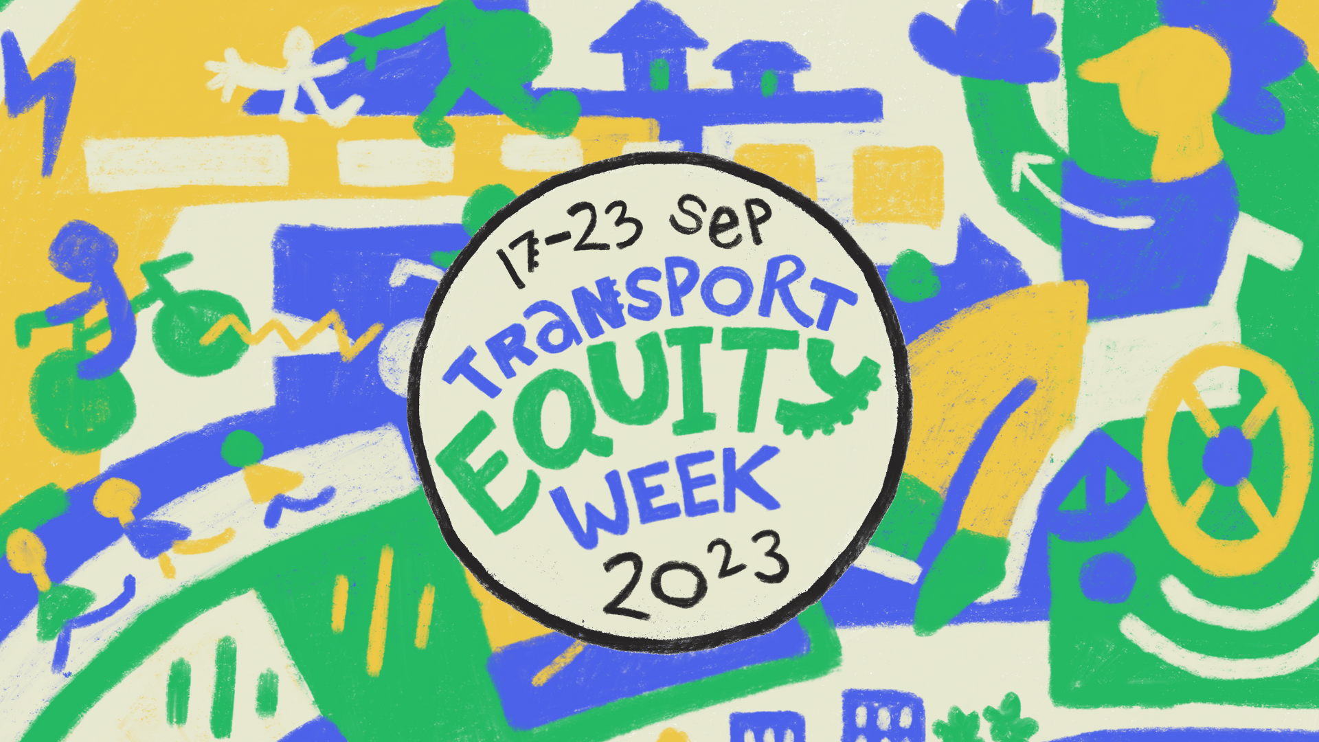 Banner for Transport Equity Week - artwork by Nicky Minus