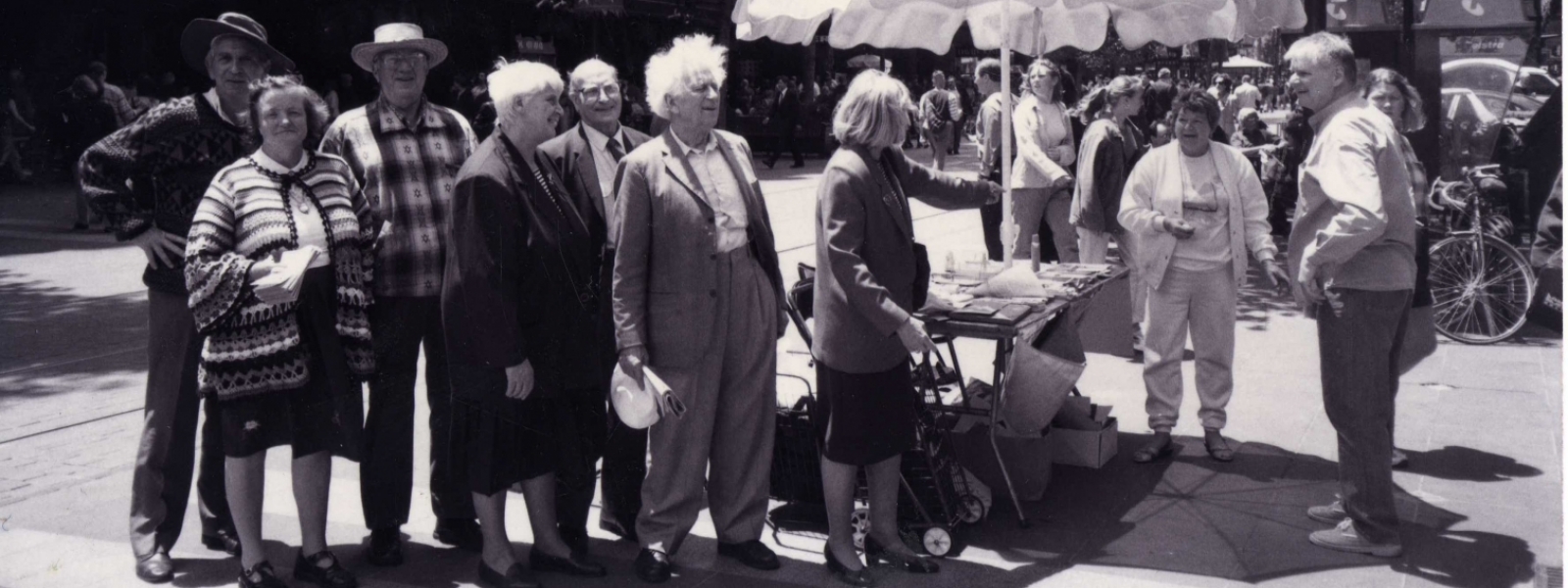 HAAG members distribute information in the Bourke Street mall