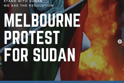 Melbourne Protest for Sudan poster