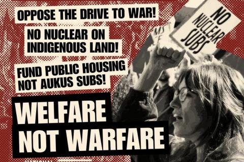 Poster for Welfare not Warfare national day of action on August 9