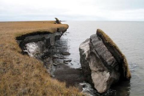 Collapsing Permafrost  - Alaska Photo: Benjamin Jones USGS