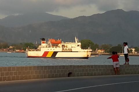 Ship in Dili harbour