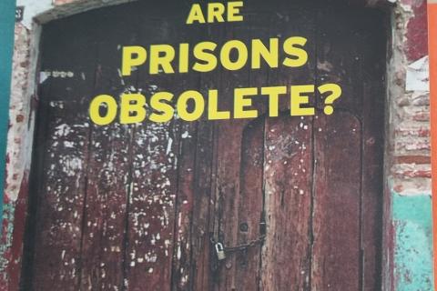 Photo of book cover. Book is called Are Prisons Obsolete by Anglea Y. Davis