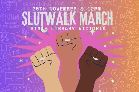 SlutWalk 2023 is midday at the State Library of Victoria and live on 3CR.