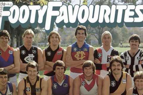 'Footy Favourites' LP record cover